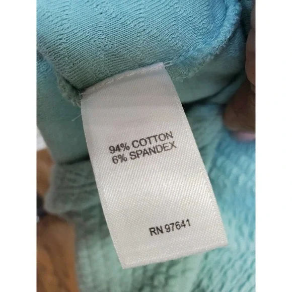 Pure Jill Women's Blue Cotton Round Neck Long Sleeve Casual Blouse Size Medium - Picture 9 of 11